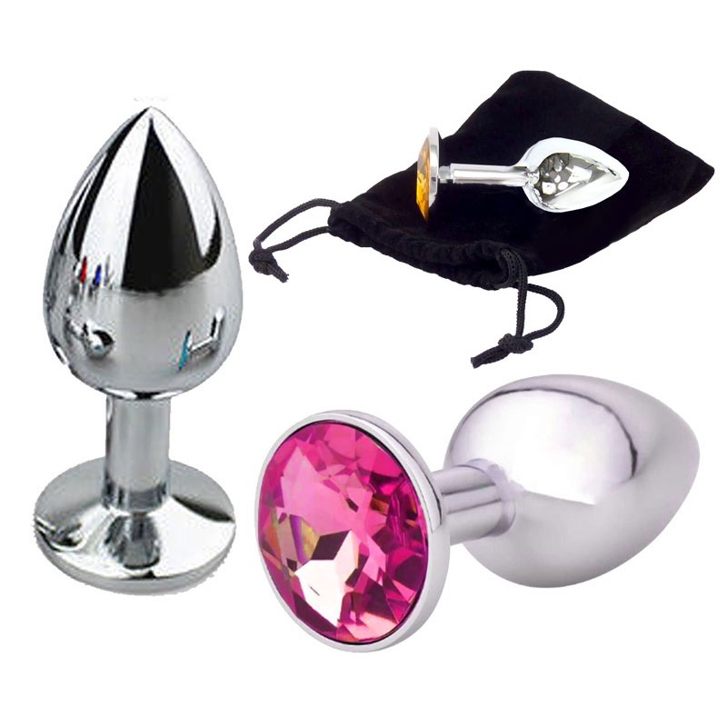 Adora Silver Jewel Princess Butt Plug - Light Pink - Large